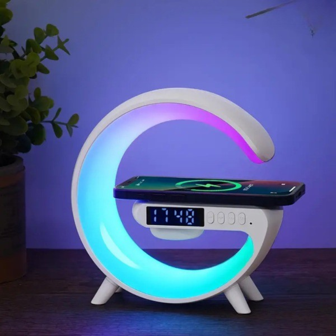LumiBeat™ | Soluppgångsväckarklocka, Bluetooth-högtalare, trådlös laddare, stämningsbelysning!