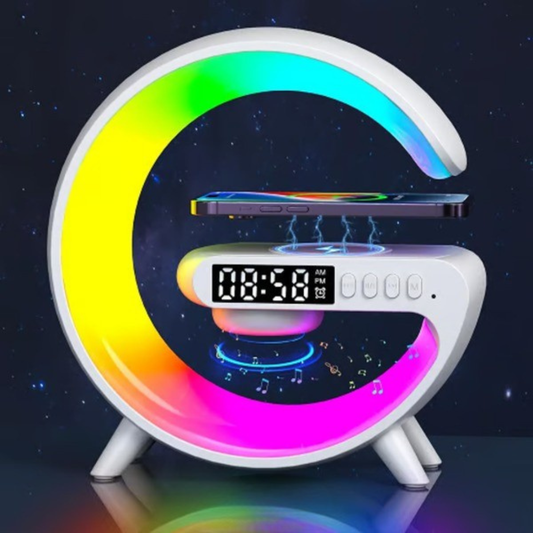 LumiBeat™ | Soluppgångsväckarklocka, Bluetooth-högtalare, trådlös laddare, stämningsbelysning!
