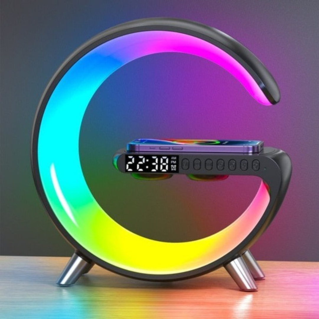 LumiBeat™ | Soluppgångsväckarklocka, Bluetooth-högtalare, trådlös laddare, stämningsbelysning!