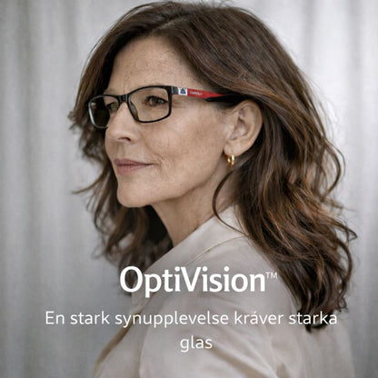 OptiVision™ | Stabila läsglasögon med lätt ram och bifokala glas