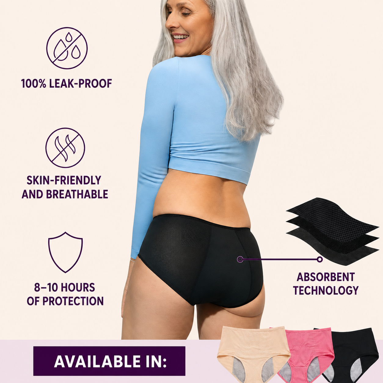 VivaDry™ | Leak-proof underwear (pack of 5)