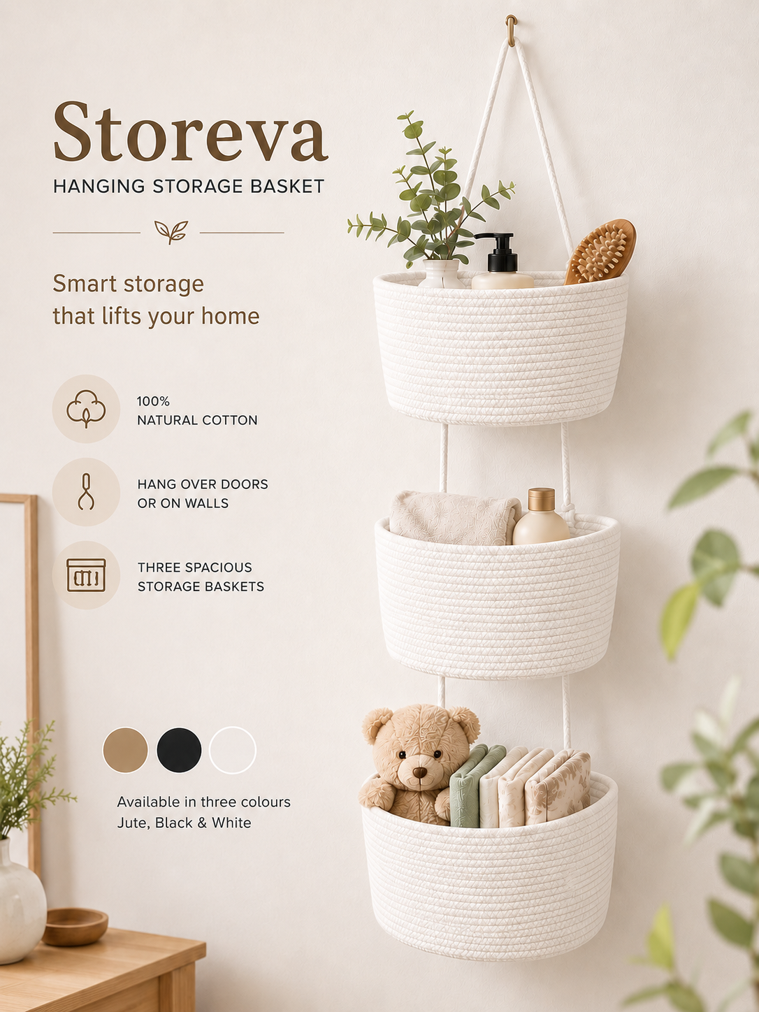 Storeva™ | Hanging Storage Basket