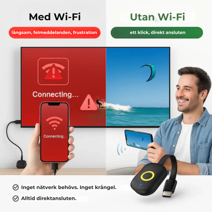 StreamLänk™ | Spegla din telefon direkt till din TV – inget Wi-Fi eller kablar!