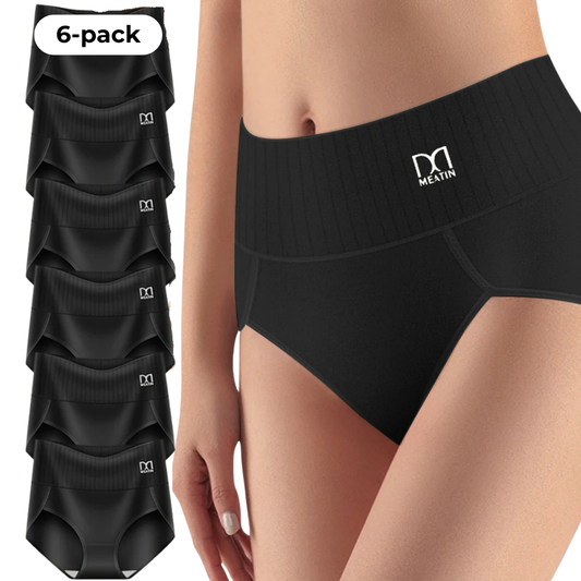 Siluvelle™ | A 6-pack of breathable and comfortable high-waisted briefs with tummy control