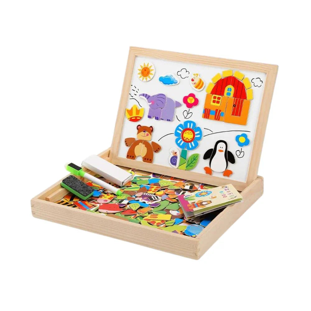 MagniBox™ | Montessori rytmisk tavla och magnetiskt pussel 2-i-1
