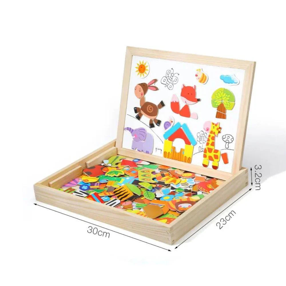 MagniBox™ | Montessori rytmisk tavla och magnetiskt pussel 2-i-1
