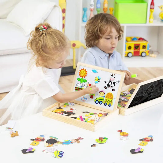 MagniBox™ | Montessori rytmisk tavla och magnetiskt pussel 2-i-1